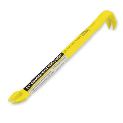 Professional Ivy Double End Nail Puller, 12-inch heavy-duty yellow tool for nail removal.