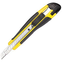 Ivy Self-Loc Break Away Knife with yellow and black ergonomic handle.