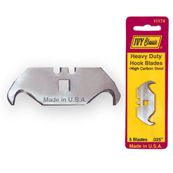 Ivy Classic heavy-duty hook blades, high carbon steel, 5-pack.