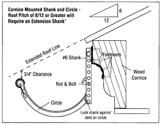 6 in. Half Round Shank for External Hanger