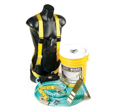 Fall Safety Kit Harness w/ 50 ft. Rope